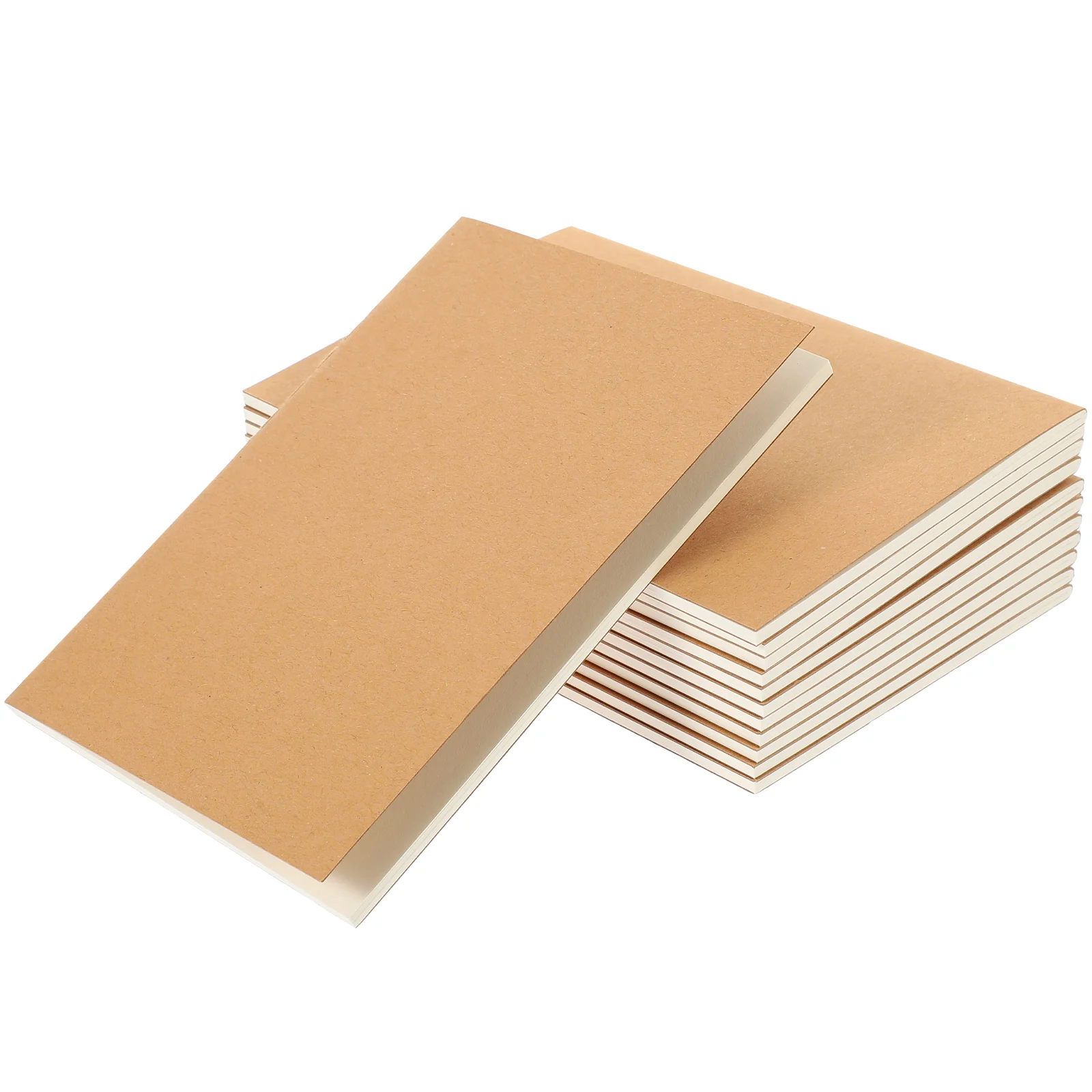 12PCS A6 Kraft Notebooks Kraft Paper Notebooks Blank Cover Kraft Journals for Students Home Office Supplies £¨ 140X100MM £©