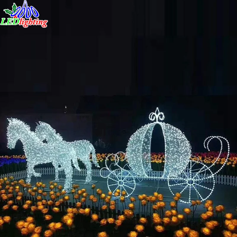 

Custom. Decoration Outdoor Flying Horse Pegasus Resin LED Landscape Light