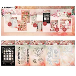Life Borders Rose tag Send Love Window Metal Cutting Dies Silicone Stamps Scrapbooking Stencil Photo Album Card DIY Paper Emboss