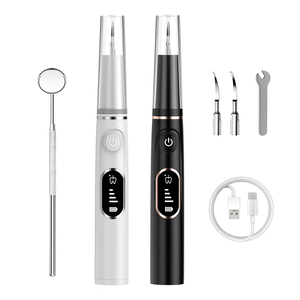 

USB and Battery-Powered Teeth Cleaner Kit Ultrasonic Dental Electric Machine for Plaque Calculus Removal At-Home Tooth Cleaner