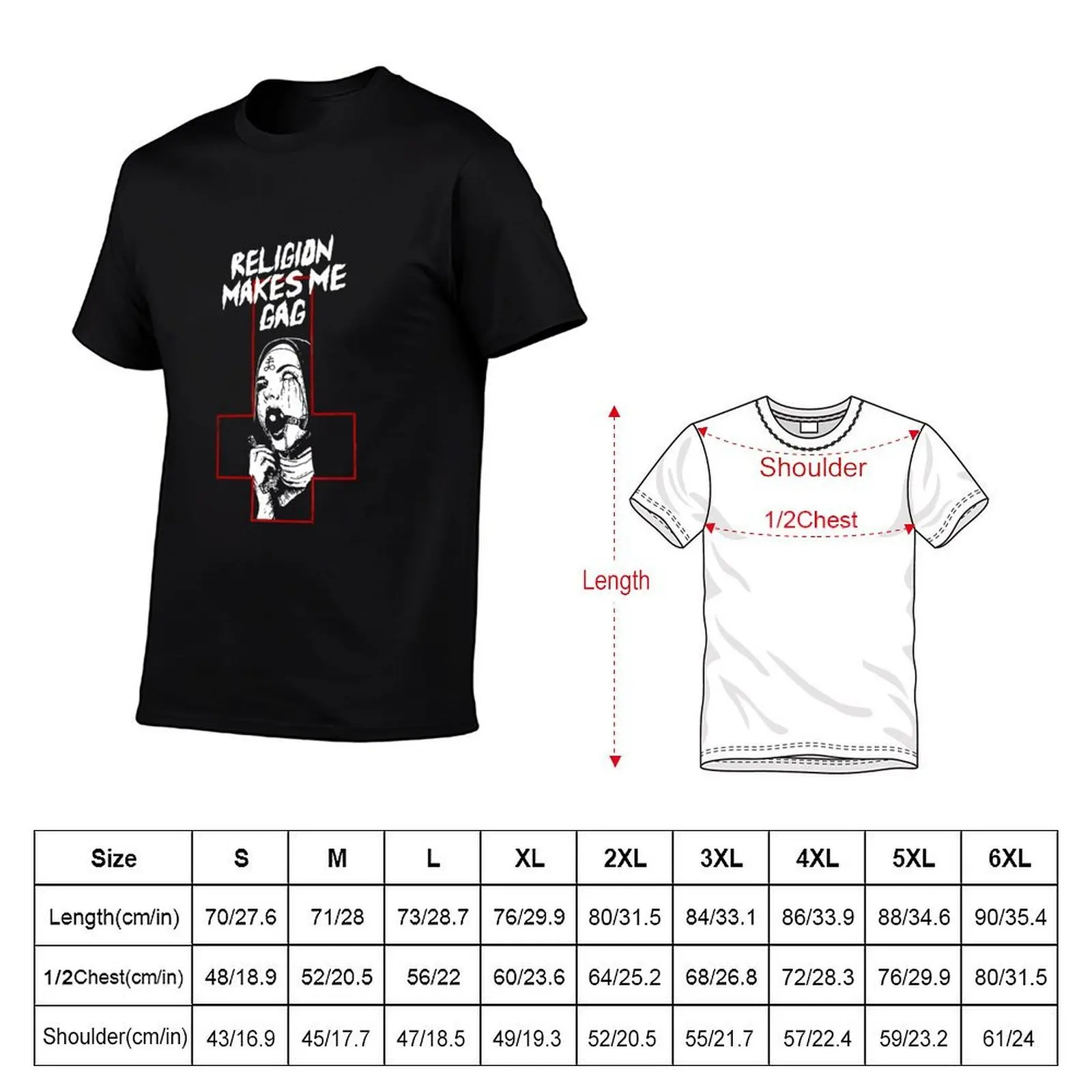 Religion Makes Me Gag Shirt T-Shirt anime clothes plus size tops mens funny t shirts