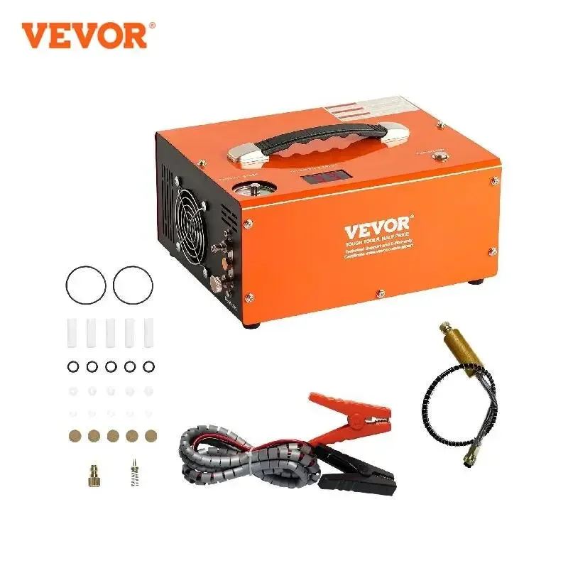 VEVOR PCP Air Compressor 4500PSI Portable PCP Airgun Compressor with Built-in Converter Auto-Stop Oil Free Tank for Air Rifle