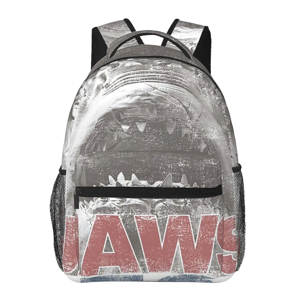 

Jaws 50th Anniversary Logo Student Backpack School Bag Hiking Travel Daypack for Boys Girls Fashion Bookbag Shoulder Bags