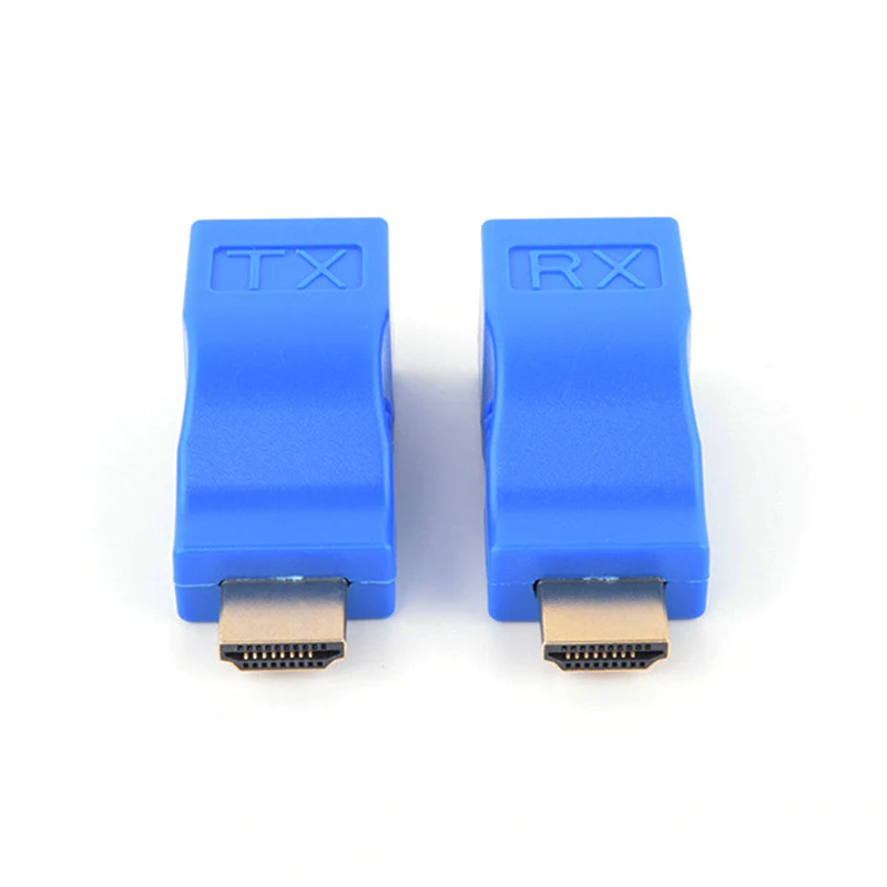 1080P HD 4K HDMI موسع RJ45 منافذ شبكة 30M HDMI إلى RJ45 عبر CAT5e / 6 UTP LAN موسع كابل