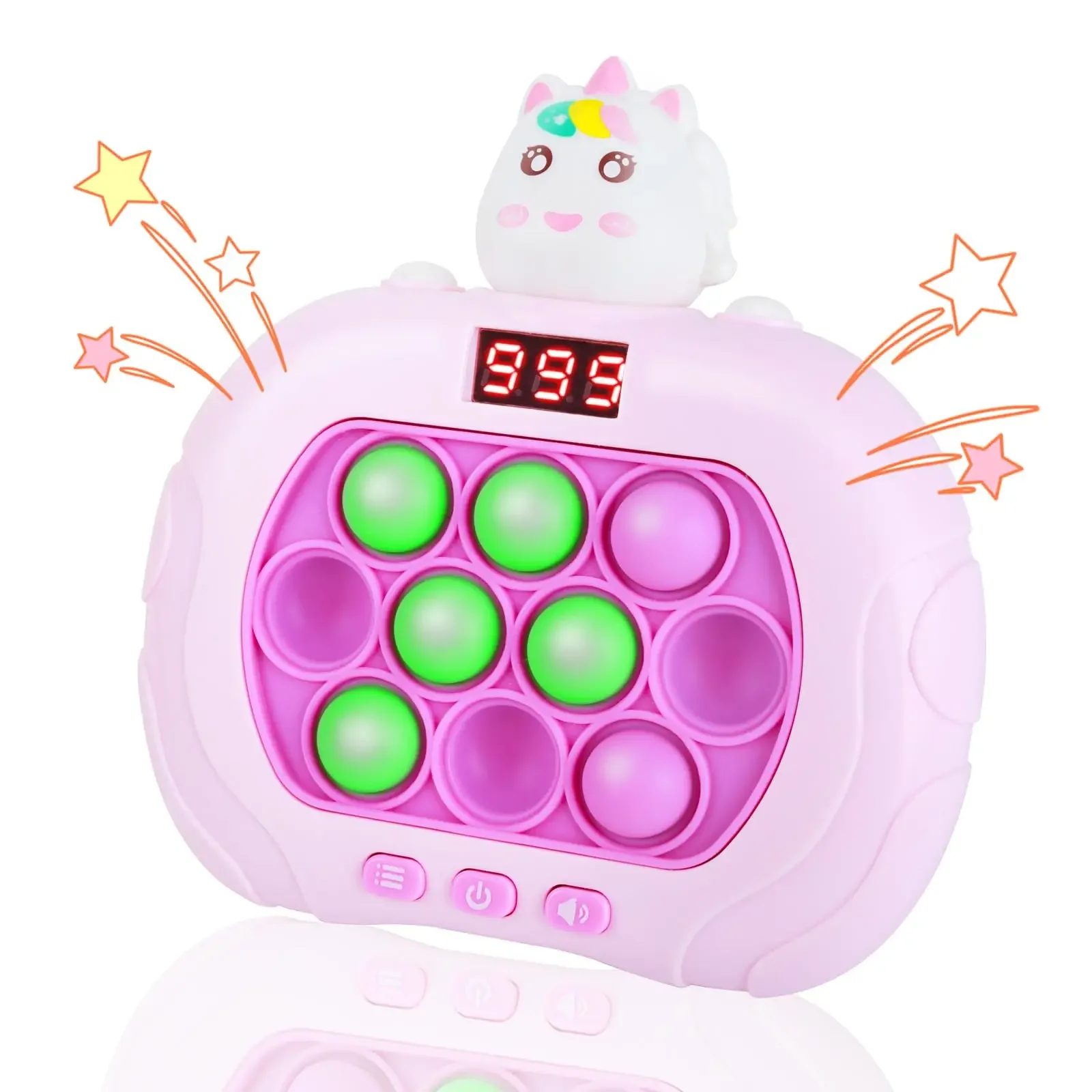 999 Level Electronic Pop Push Quick Push Game Console with LED Display Screen Suitable for Adult and Child Fidget Toy Christmas