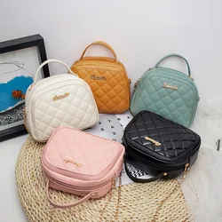 2022 inverno Luxury PU Fashion Handbags Wild Rhombus borsa a tracolla da donna borsa a tracolla per ragazze borsa a tracolla a forma di conchiglia da donna