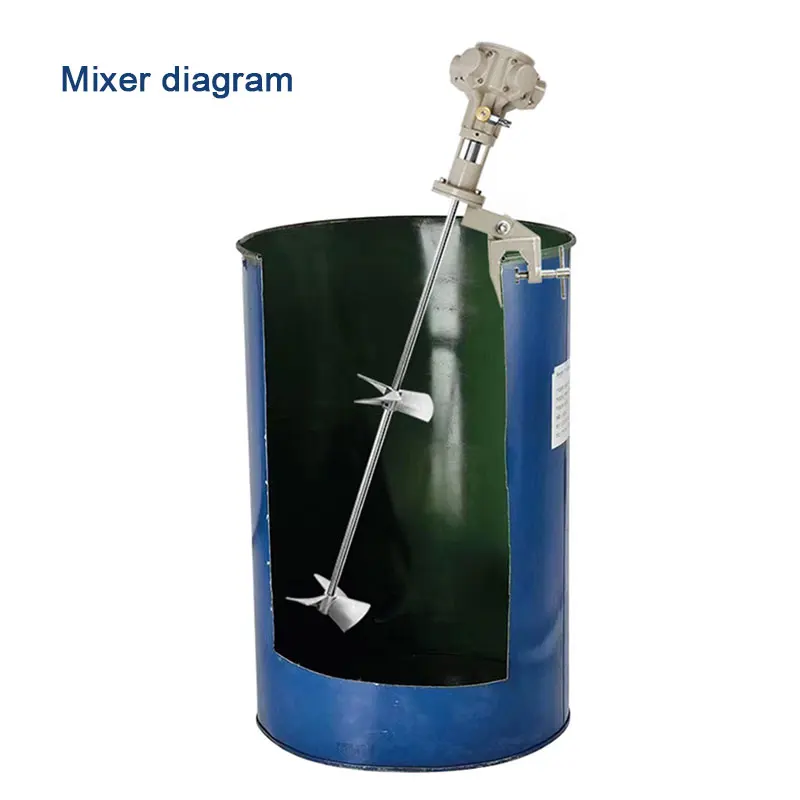 50 Gallon 200L Pneumatic Agitator Air Mixer Commercial Stirrer