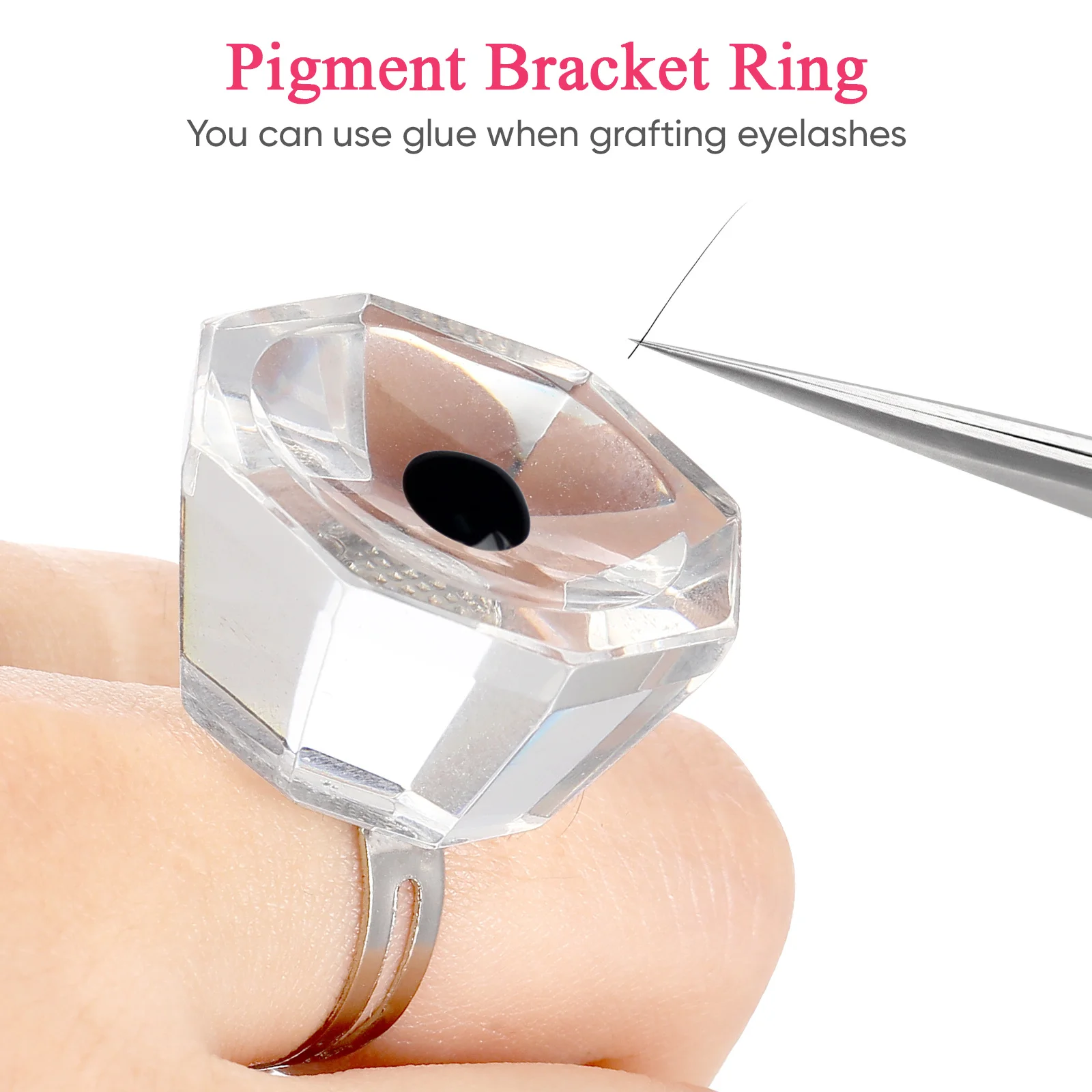 1Pcs Color Ring Cup Lightweight Eyelash Makeup Tool Pigment Tray Portable Tattoo Remover Primer