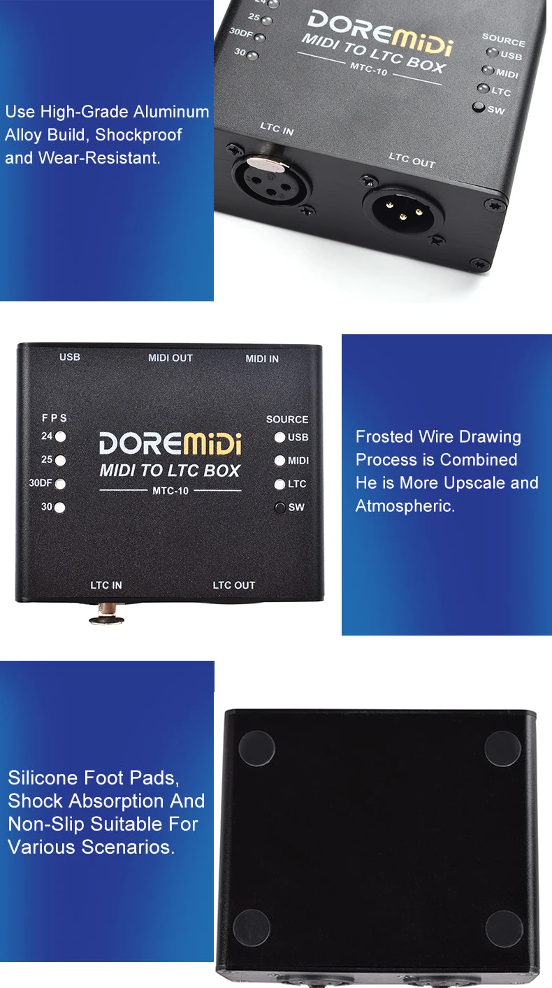 MIDI To LTC Box Is MIDI Time Code and SMPTE LTC Time Code Conversion Device  Designed Synchronize Time of MIDI Audio and Lighting - AliExpress