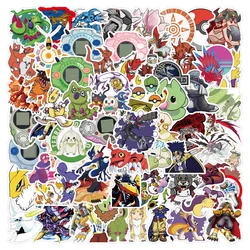 Pegatinas clásicas de Anime Digimon Adventure para niños, calcomanías de dibujos animados geniales, 10/30/50/100 piezas, juguete para teléfono, monopatín, cuaderno