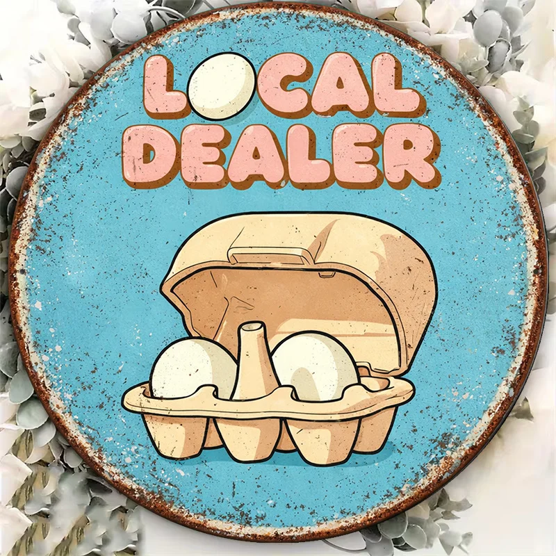 2D Flat, 1pc 8x8in/20x20cm 2D Flat Round Sign, 