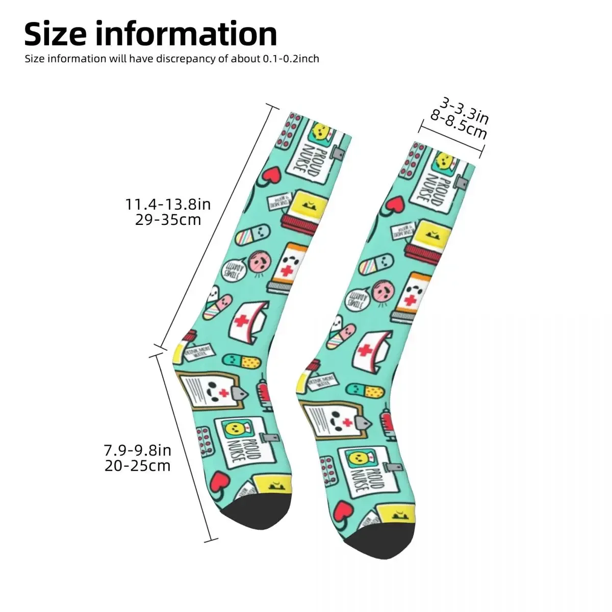 Nurse Mode Socks Harajuku High Quality Stockings All Season Long Socks Accessories for Unisex Christmas Gifts