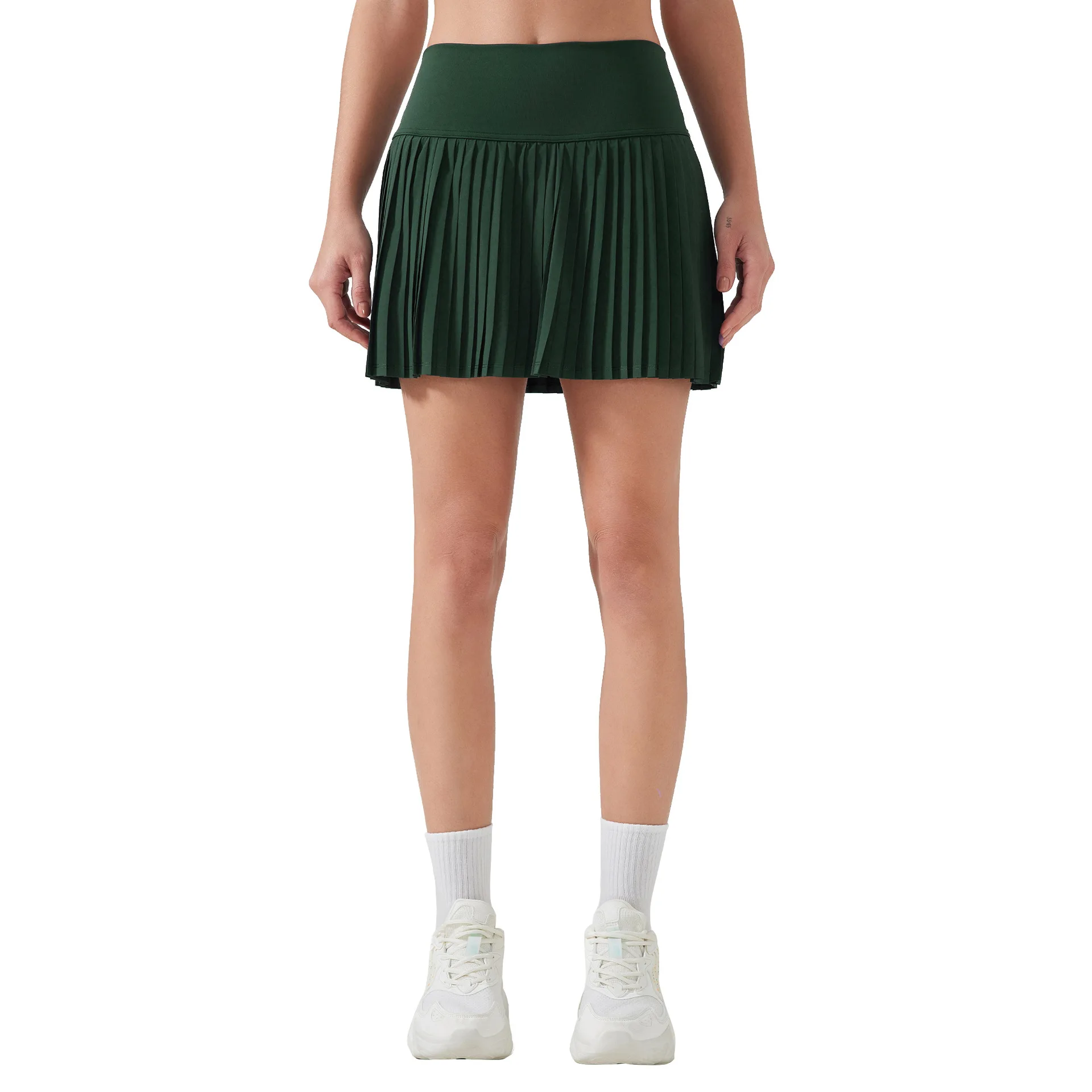 2025 SS New Cooling Elastic Fashion Pleated Skirt Double-layer Safety Three-point Sports Shorts Protecting Privacy