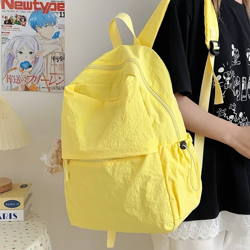 حقيبة ظهر صيفية متعددة الاستخدامات من الألياف الدقيقة بتصميم نايلون حقائب سيدات ذات سعة كبيرة للبيع 2025 حقائب مدرسية جديدة للتنقل للطلاب #1