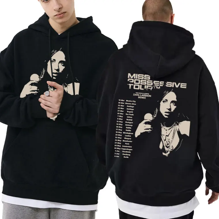 

Tate Mcrae Face Graphic Hoodie So Close To What Miss Possessive 2025 Tour Streetwear Men Women Casual Fleece Oversized Hoodies