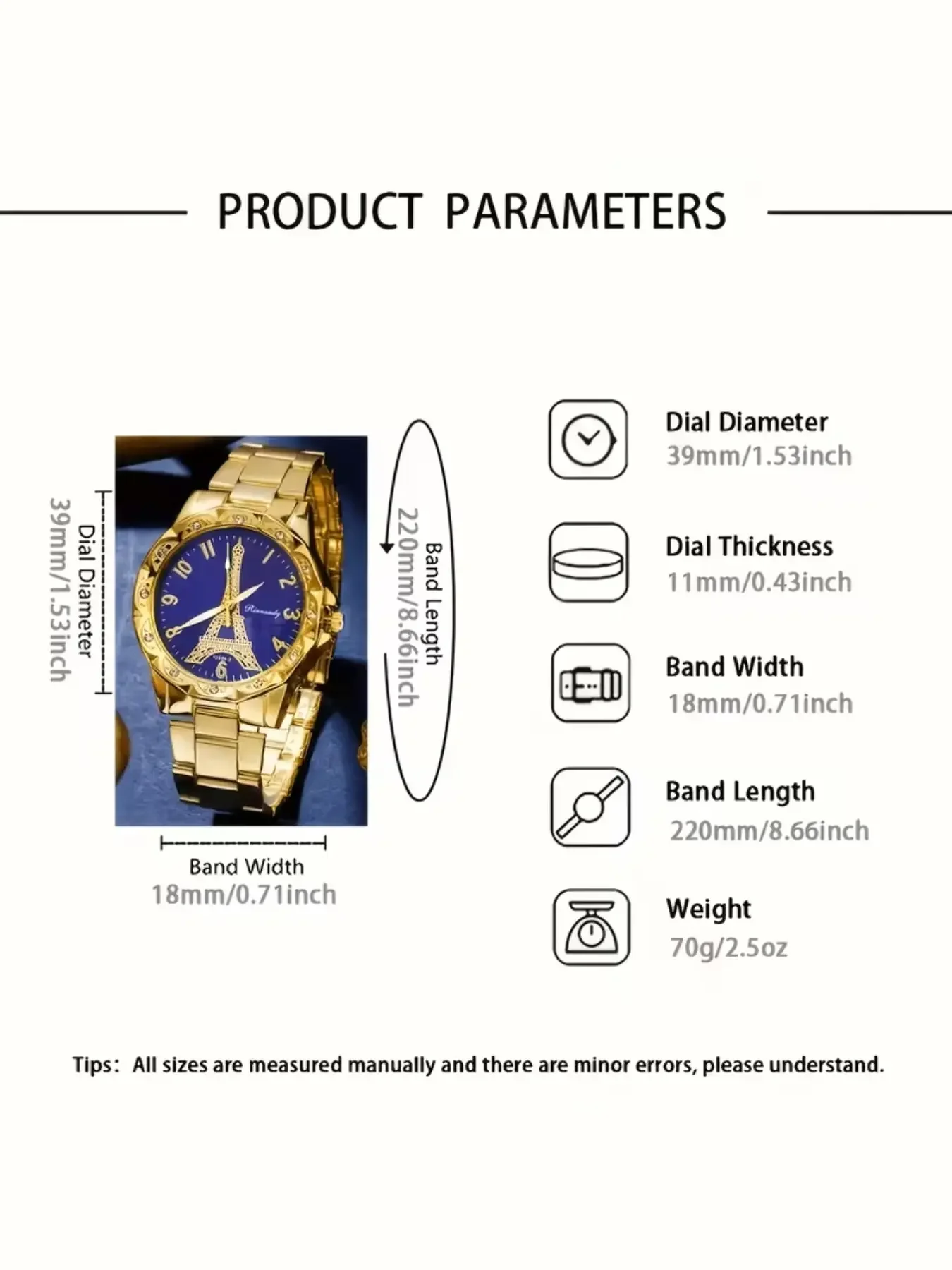 5-Piece Elegant Women's Watch Set, Quartz Analog Watch with Necklace, Earrings, Bracelet, Perfect Gift for Mom,  Friends