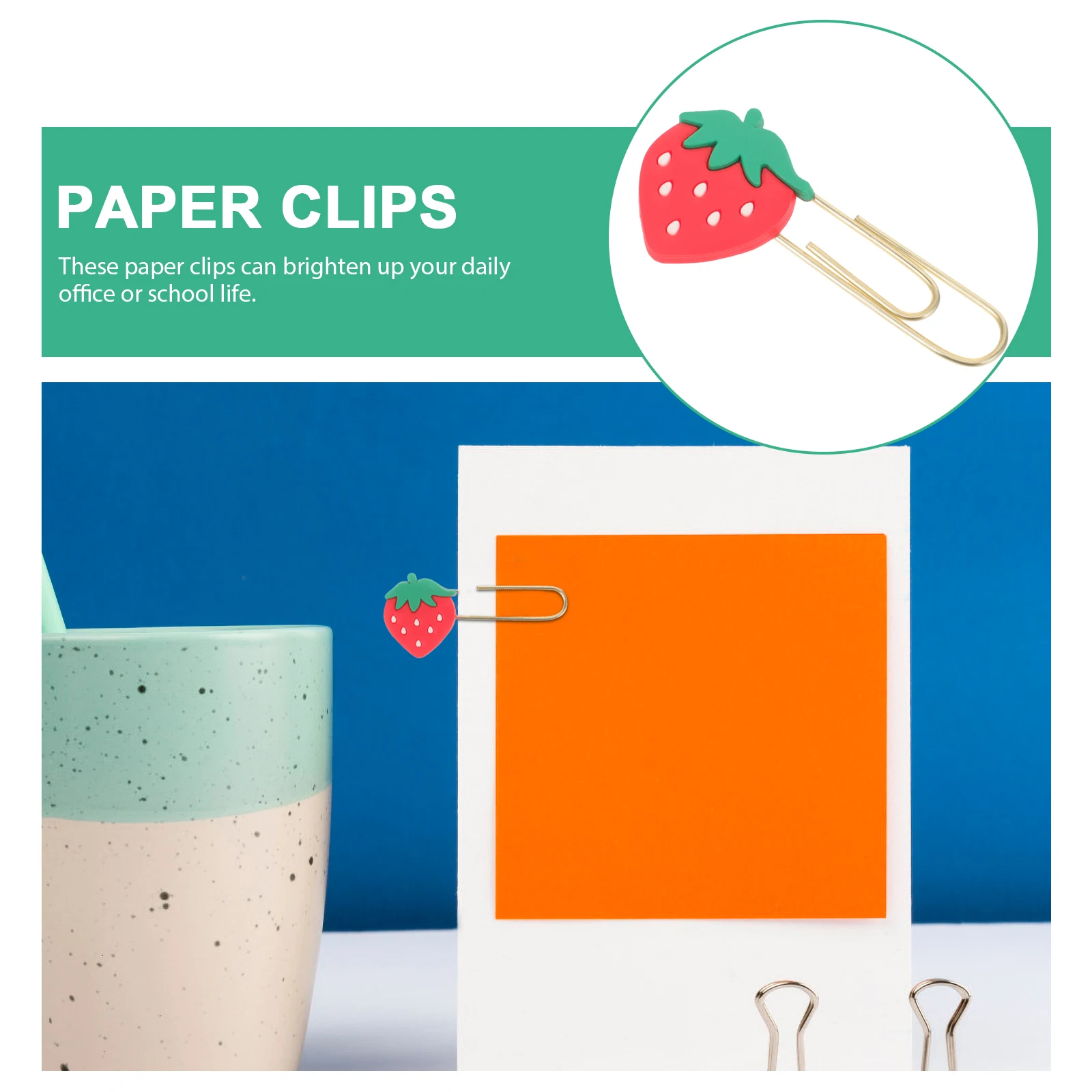 

8pcs Avocado Bookmarks Metal Paper Clips Lightweight Office School Supplies Bookmark Calendar Marker Notepad Binder