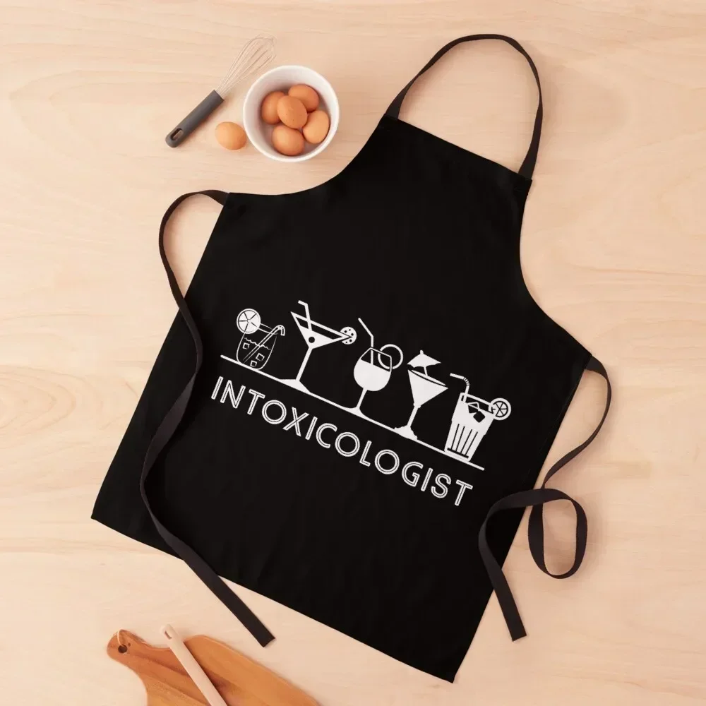 

Intoxicologist Bartender Mixologist Funny Gift Apron with pockets Kitchens Accessories Woman Work Apron