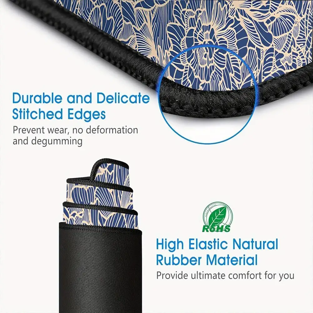 Pattern  Large Mouse Pad, Office Pad, Rubber Anti-Slip Retro Style Mouse Pad Desk Pad, Pc Accessories ，Desk Accessories.