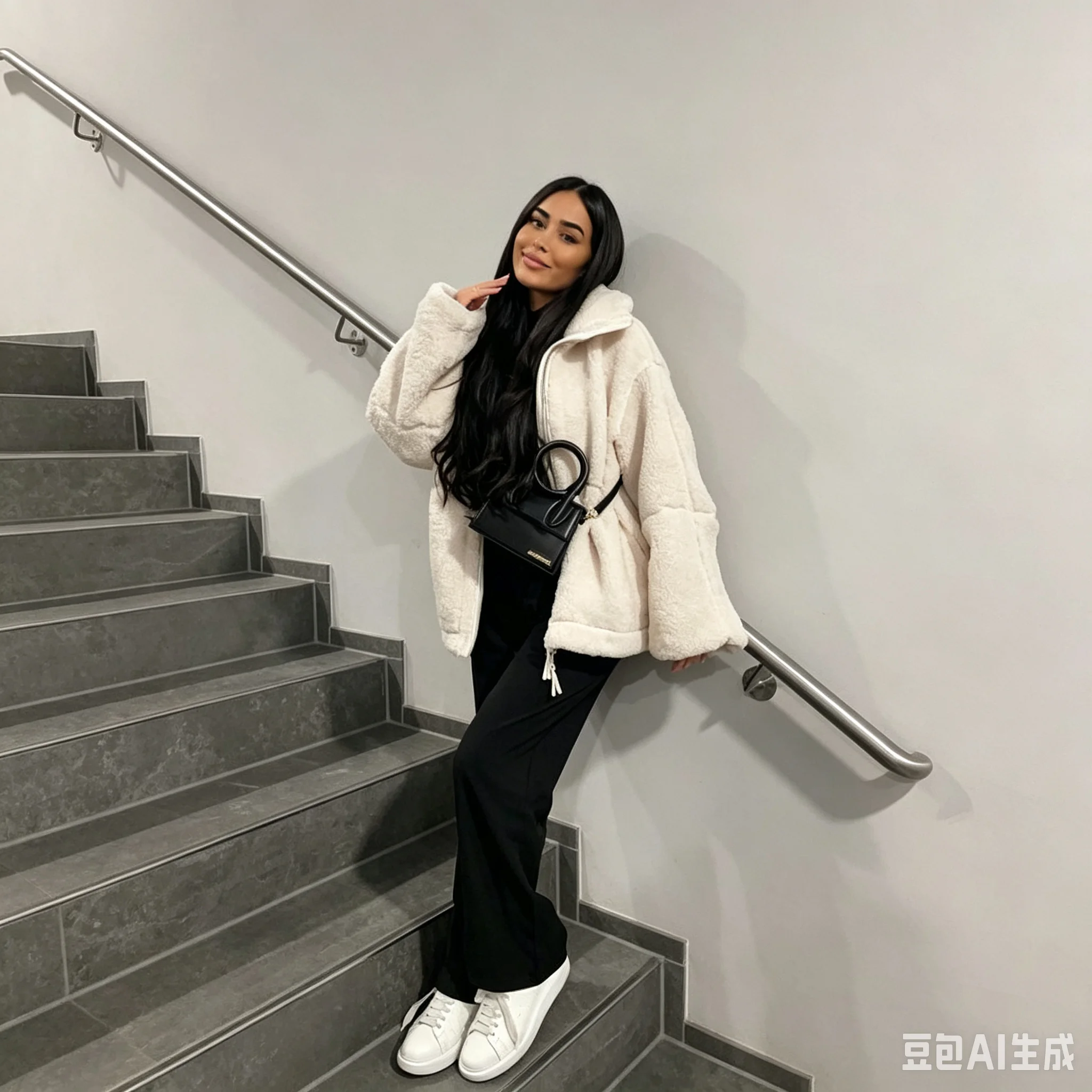 Women's clothing autumn and winter new style fashionable loose windproof warm plush personalized casual outdoor zipper jacket