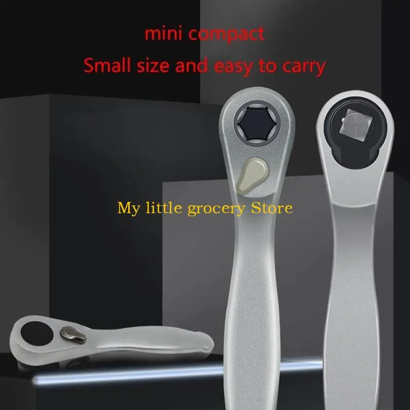 

D5BD Small Wrench Ratchet Socket Wrench Rapid Ratchet Wrench Quick Release Wrench Single-hand Operation Manual Repair Tool