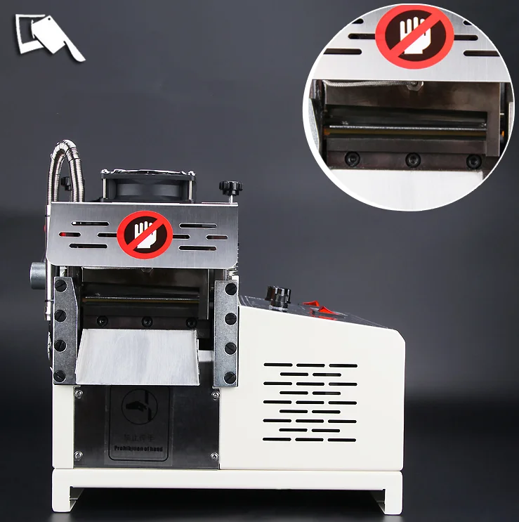 

Hot Sale Automatic Bevel Angle Strap Polyester Hot Blade Webbing Satin Ribbon Label Cutter Cutting Machine