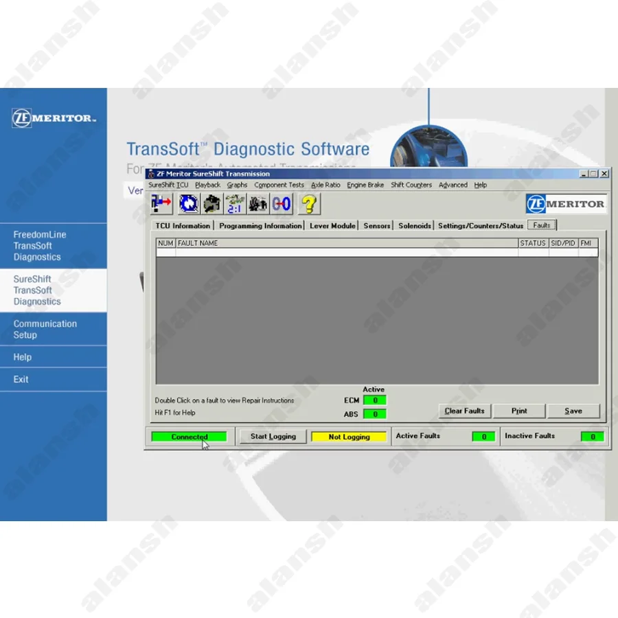 For ZF Meritor TransSoft 2.1 ( FreedomLine & SureShift ) + Keygen NEQ USB LINK Scanner