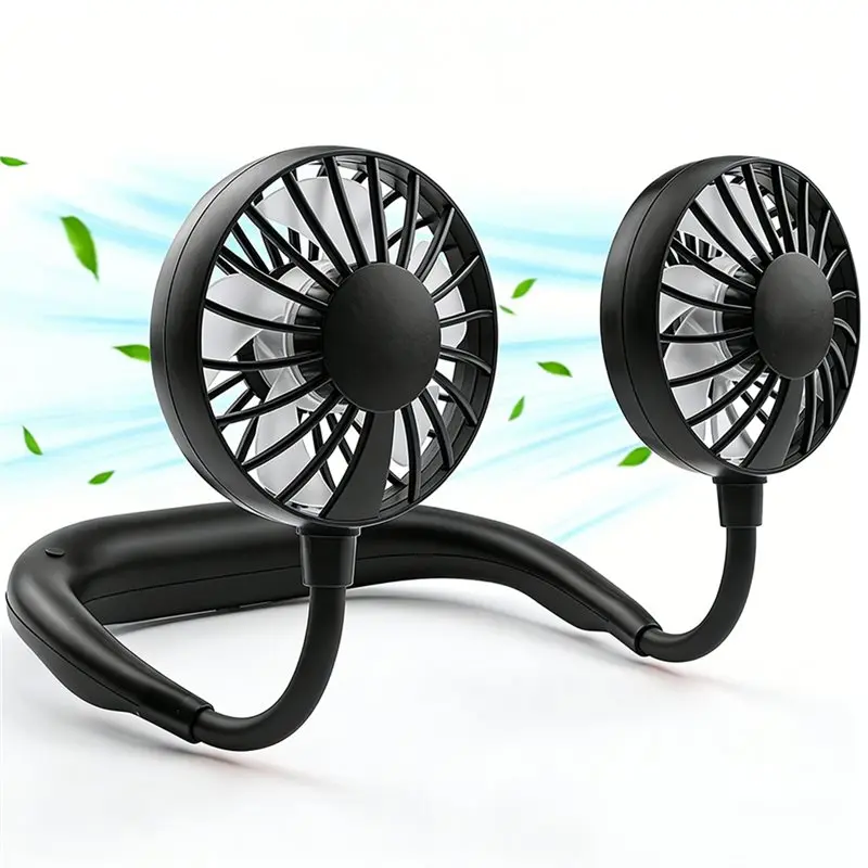 WHYY-Neck Fan Portable Rechargeable 360° Rotating Wearable Personal Fan With 3 Speeds, 2000Mah For Travel & Outdoor