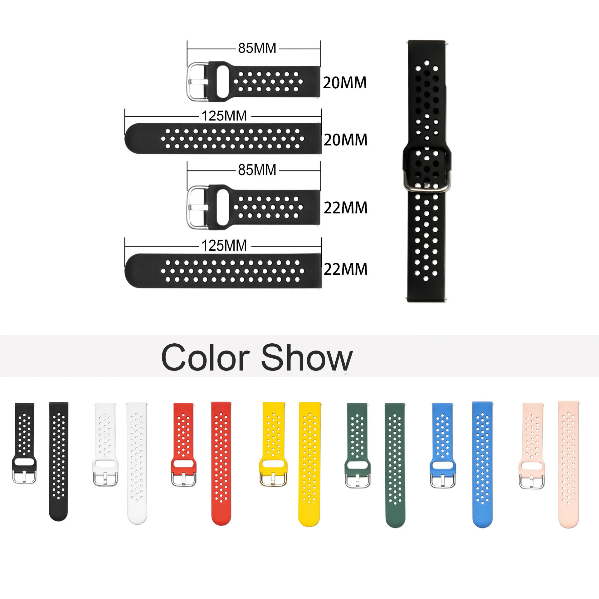 20 مللي متر 22 مللي متر حزام لسامسونج غالاكسي ساعة 5/برو/4 نشط 2 الفرقة والعتاد 3 الرياضة سوار سامسونج غالاكسي Watch4 46 مللي متر 42 مللي متر الساعات