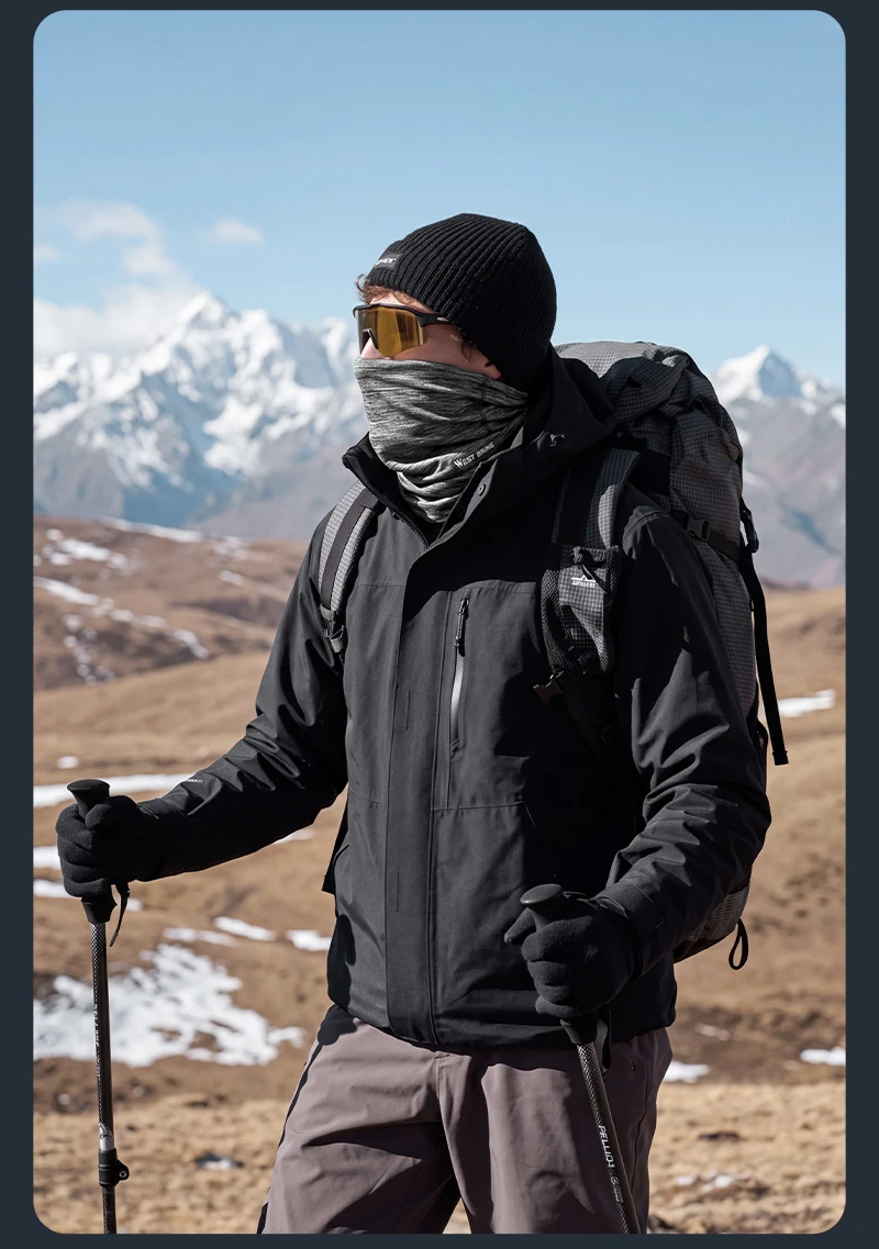 WEST BIKING Winter-Fahrradschleier Winddichte Thermische Sturmhaube Nackenwärmer für Skifahren Motorrad Atmungsaktive Fleece-Gesichtsmaske Warm – Detail 18