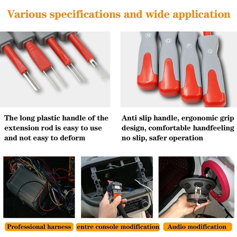 26pcs Car Electrical Wire Crimp Connector Pin Extractor Kit Key Pin Removal Tool Car Accessories Harness Connection Picking Tool