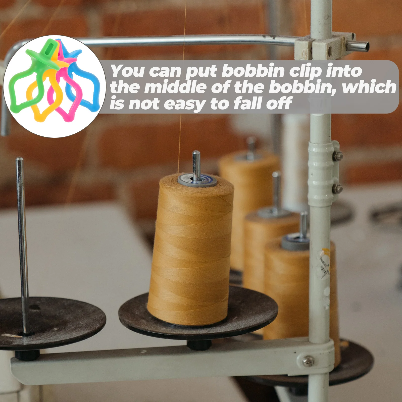 

50 Pcs Bobbin Clamp Spool Bracket Thread Holder Embroidery Clamps Sewing Machine