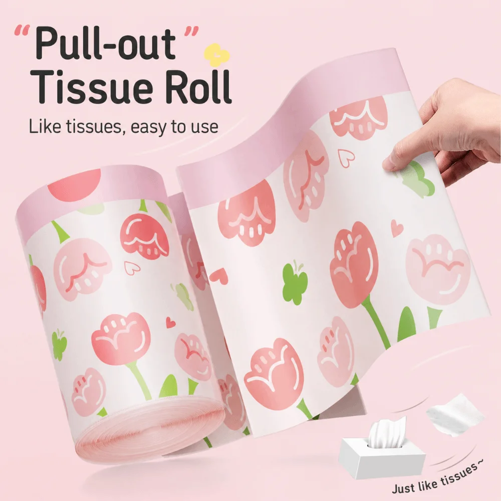 50pcs Durable Thickened Drawstring Garbage Bag Portable Large Capacity Trash Bag Strong Sturdy Garbage Basket Bags Household Use