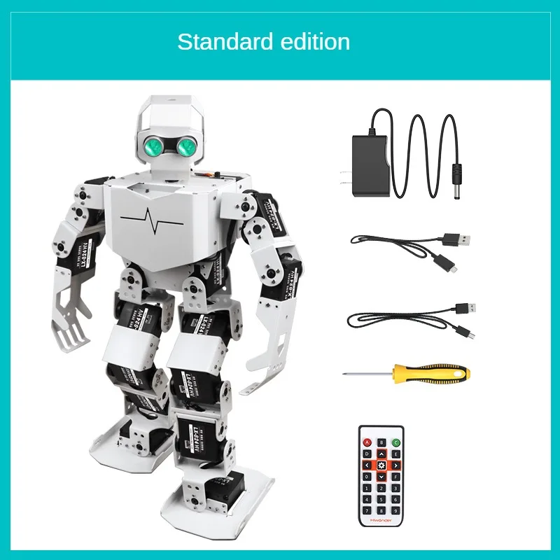 Tonybot-Robot biónico humanoide 17 Dof para Arduino, Kit de desarrollo de programación AI, reconocimiento de Inteligencia Artificial educativa