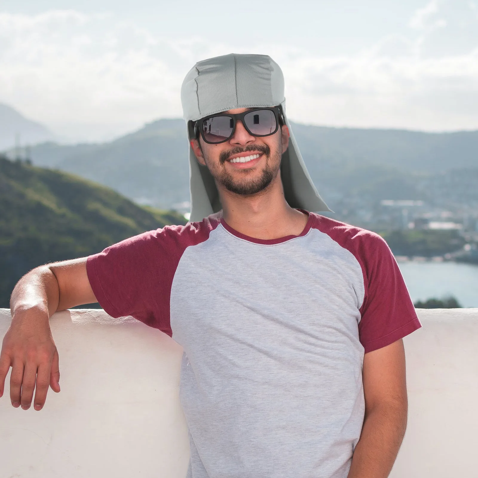 

2 pcs Sports Hat UV Protection Long Tail Neck Flap Cover Fishing Hiking Neck Flap Cover Sun Hat For Summer Camping Mens Women