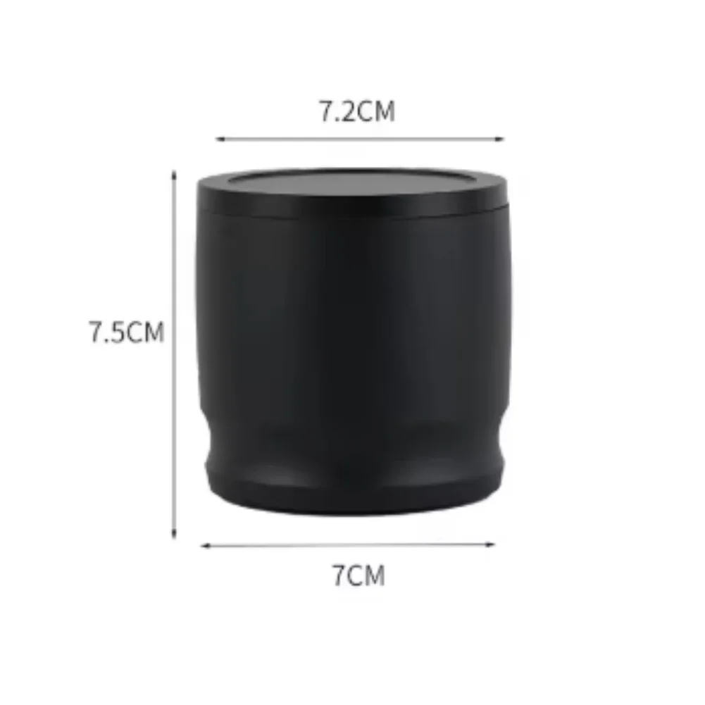 Aluminum 58mm Coffee Grounds Container with Lid Designed for Handheld Grinder Drop Mechanism and Anti Spill Use