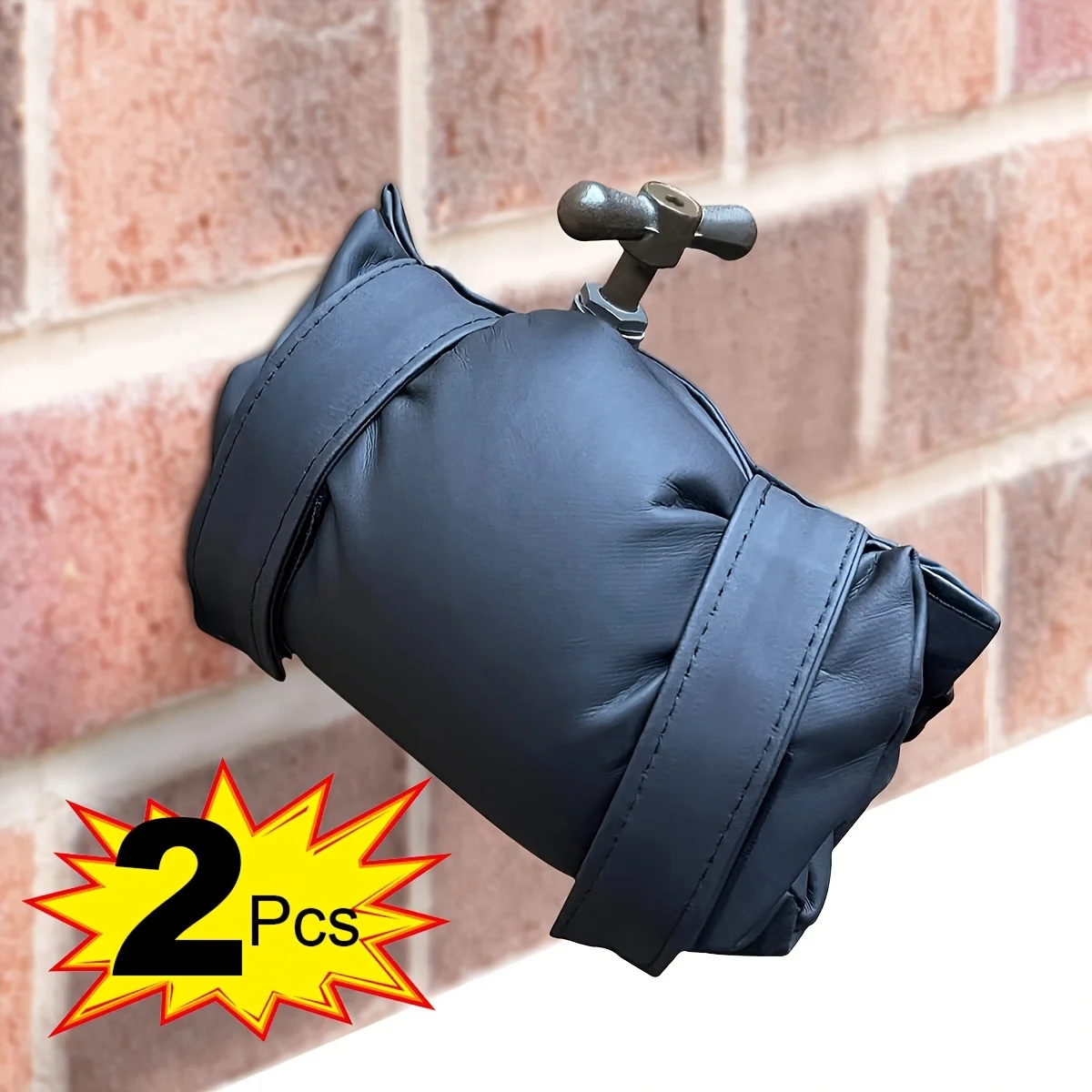 2pcs Winter Outdoor Faucet Freeze Protection Covers - Heavy-Duty All-Weatherproof Fit US/EU Faucets Garden Patio Home