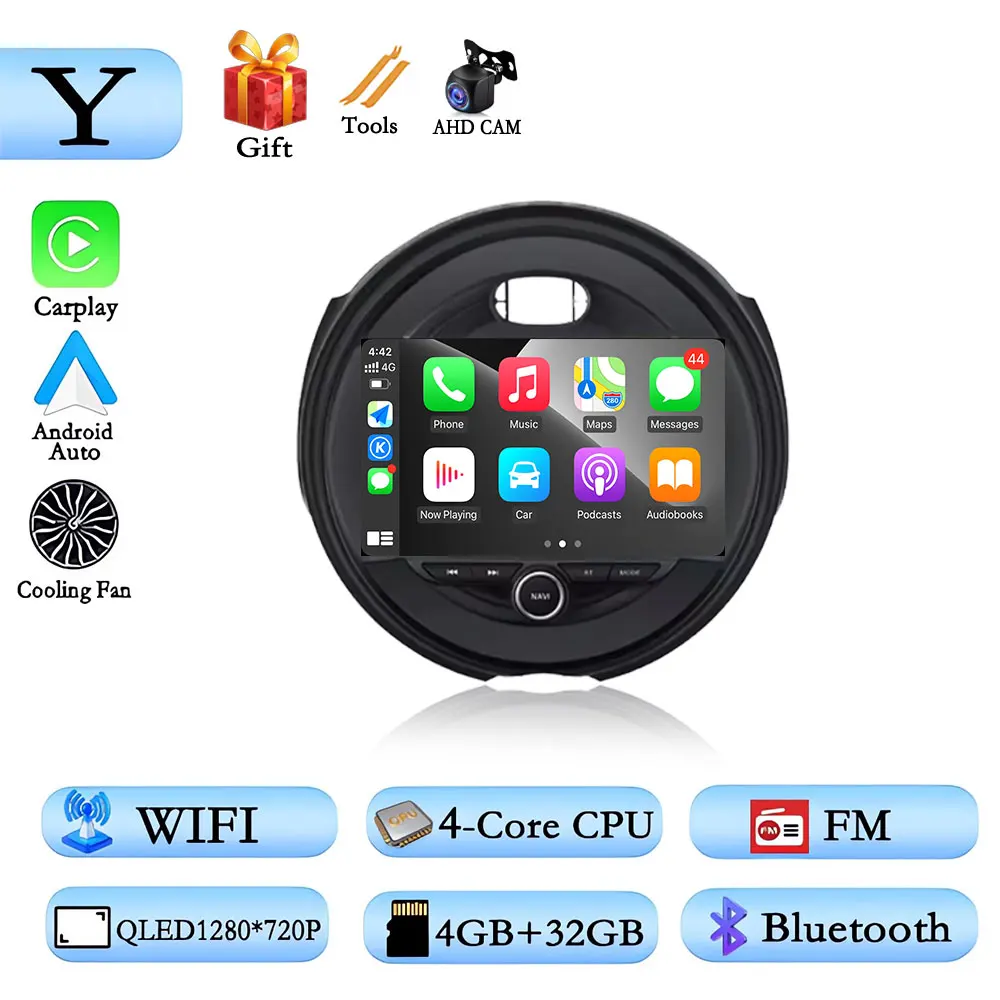 Voor BMW Mini Cooper F54 F55 F56 F60 2015-2018 2019 Android 16 Auto Video Multimedia Speler Carplay DSP stereo GPS Navigatie