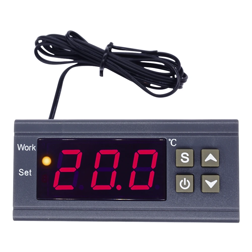 MH1210W Temperature Controller DC12V/24V AC90-250V/AC110-220V 10A Thermostat (with sensor) Heating and cooling control