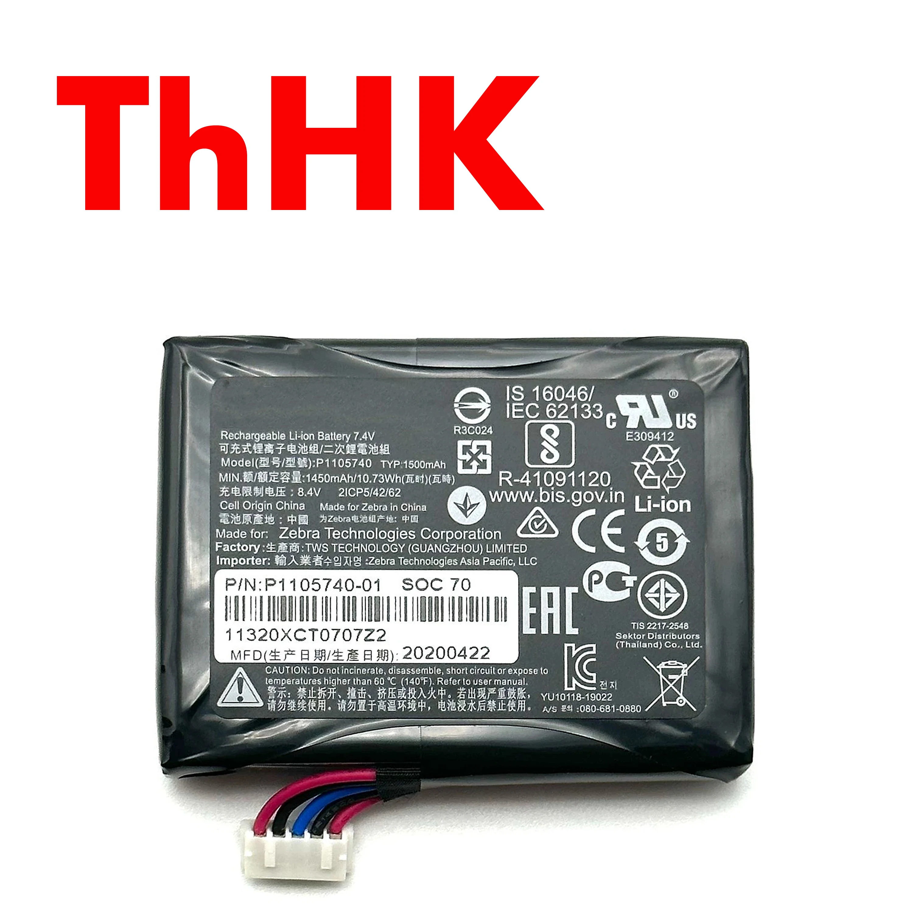 Genuine Original 10.73Wh P1105740 P1105740-01 Battery For Zebra ZQ200 ZQ210 ZQ220 ZQ22-A0E01KE-00 ZQ21-A0E12KE-00