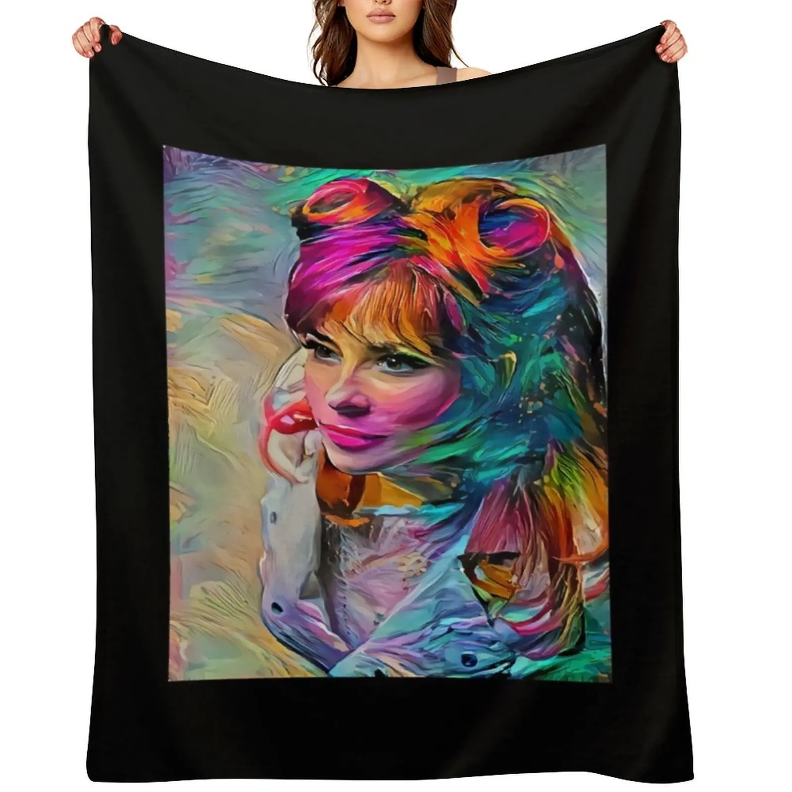 

Funny Gifts Mylene Farmer Idol Gift Fot You Throw Blanket Weighted Kid'S funny gift bed plaid Blankets