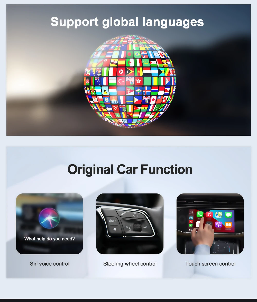 Binize Android 13.0 CarPlay Ai Box لـ OEM سلكي CarPlay Wireless Android Auto & CarPlay 4G LTE QCM6125 8G+128G #6