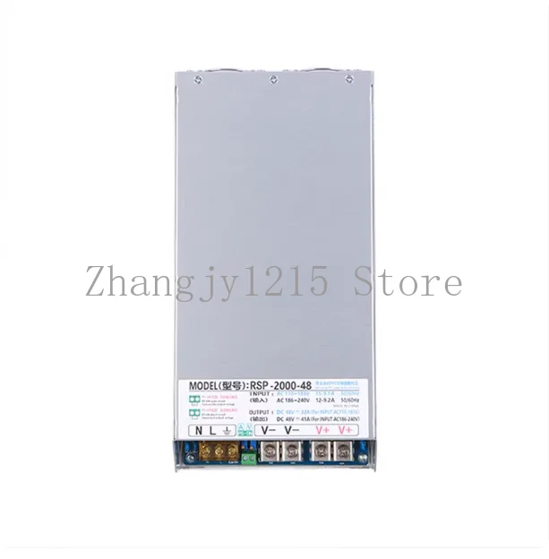 Fonte de alimentação de comutação ajustável PFC de 2.000 W RSP-2000, entrada 110-240 V, tensão de saída: 24 V, 36 V, 48 V, 60 V, 72 V, 110 V, 150 V