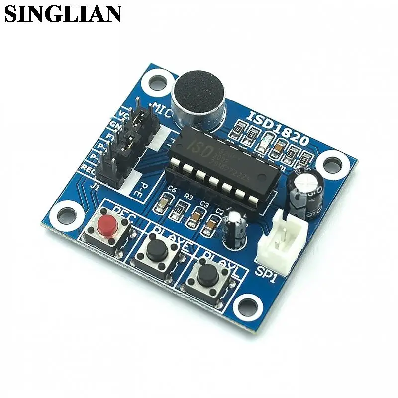 ISD1820 Voice Record Module Voice Module Voice Recording Module Board With Microphone