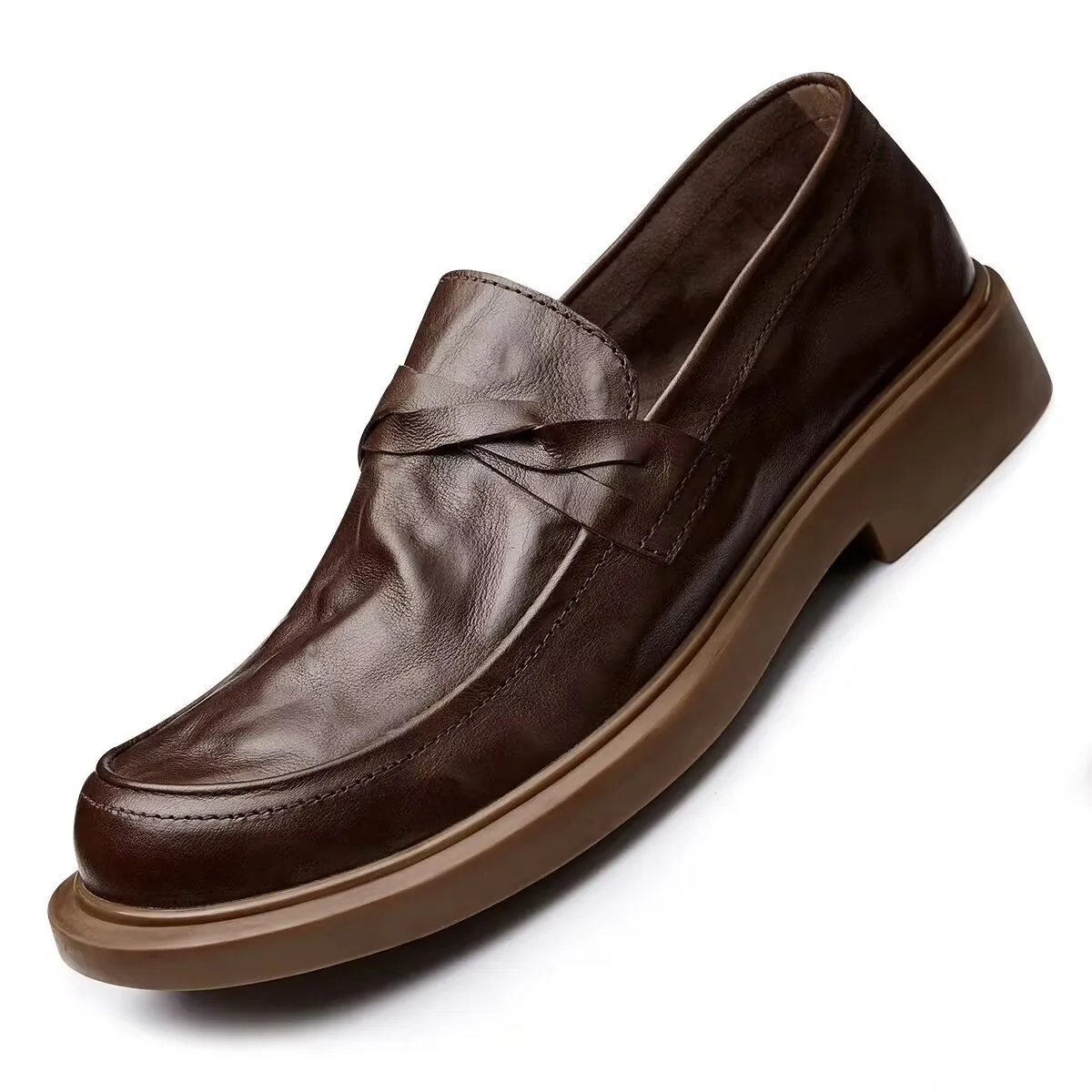 

Мужская повседневная деловая обувь, удобные туфли на плоской подошве из воловьей кожи с кожаной подошвой, уличные кроссовки для кемпинга, работы и путешествий