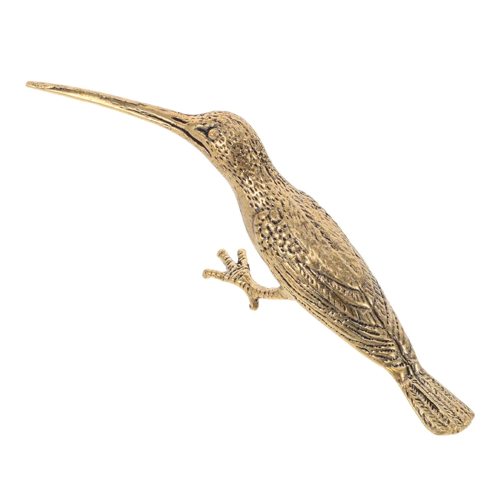 

Brass Bird Model Hummingbird Figurine Home Office Decor Miniature Statue Tabletop nament Figurines Collection Animal Bird
