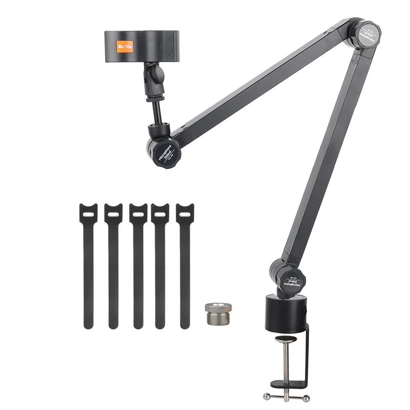 

A99E-Microphone Stand Arm Holder,With Upgraded Clip, Boom Desk Arm Mic Support For Under 1.5Kg Mics