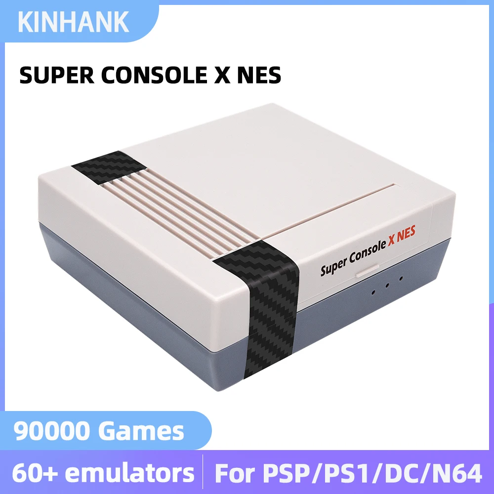 

Kinhank Retro Super Video Game Consoles X NES For PSP/PS1/DC/N64 TV Box Portable Game Player With 90000+ Games Console Emulator