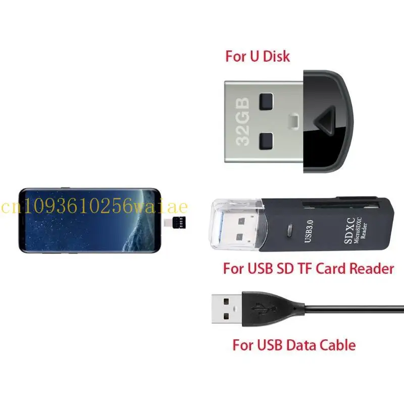 652F 전화 노트북 유형 C- 마이크로 USB 수컷 OTG 충전 데이터 및 동기화 전송 어댑터