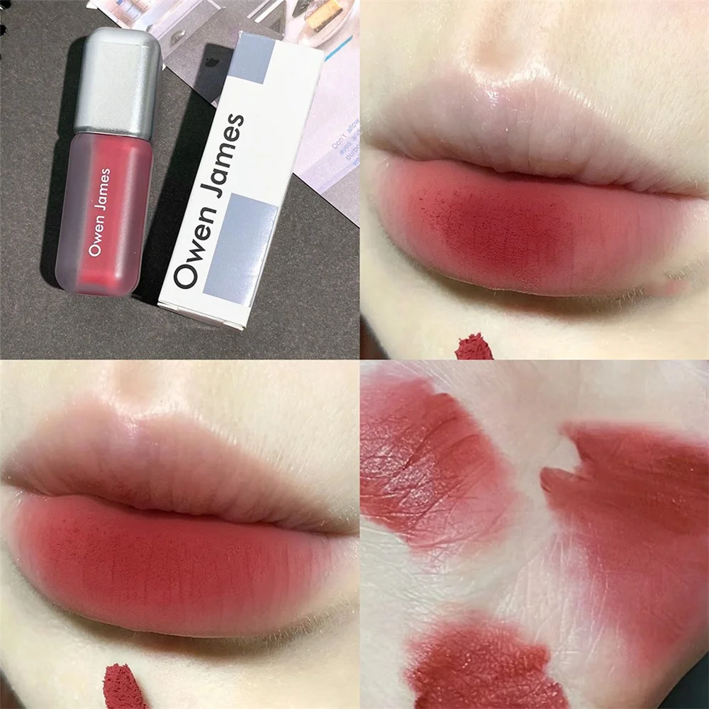 Lip Glaze White. Students Color Advanced Rich Color Lipstick Not Easy To Fade Lip Glaze Female Persistent Lock Color Waterproof